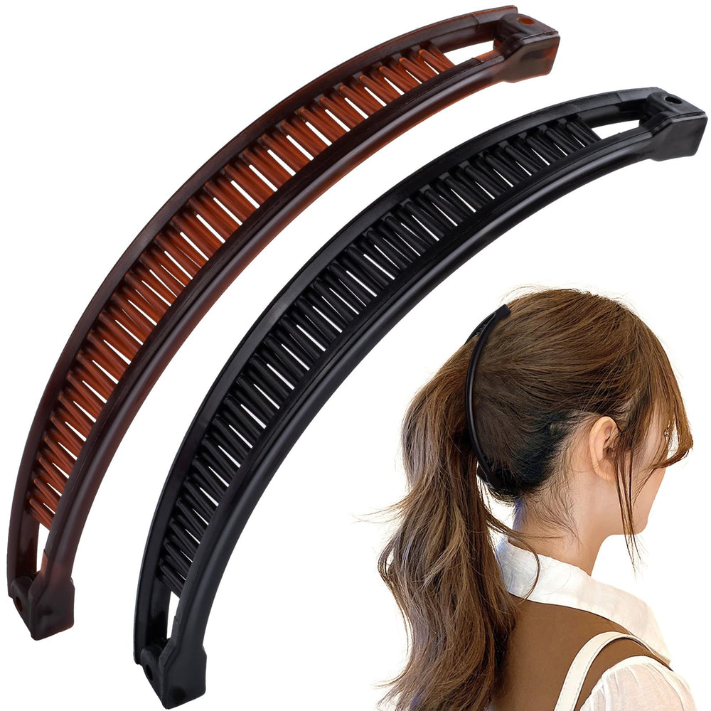 Winsyison front view showing black and coffee clips and classic vintage style benefit hold