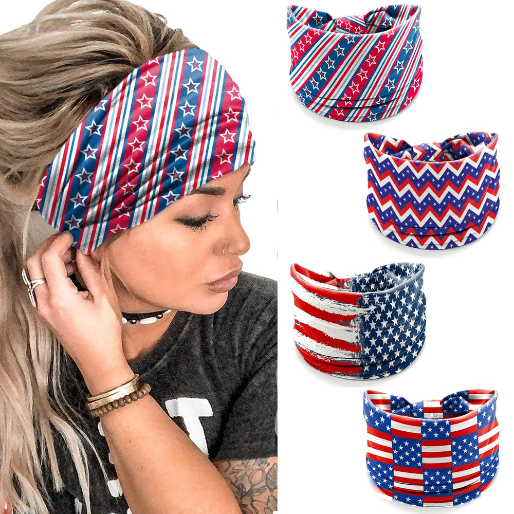 winthrop headband front packaging showing four patriotic designs and festive look