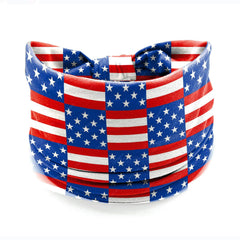 winthrop headband stretched to show elastic fit and secure non-slip hold