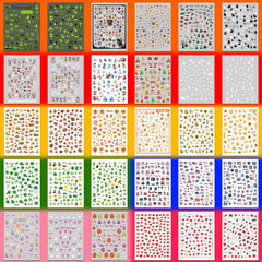 winthrop hand holding sheets to show scale and portability for travel-ready nail art