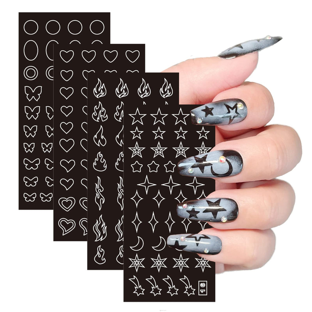 winthrop stencil applied during airbrush demo, delivers precise nail effects