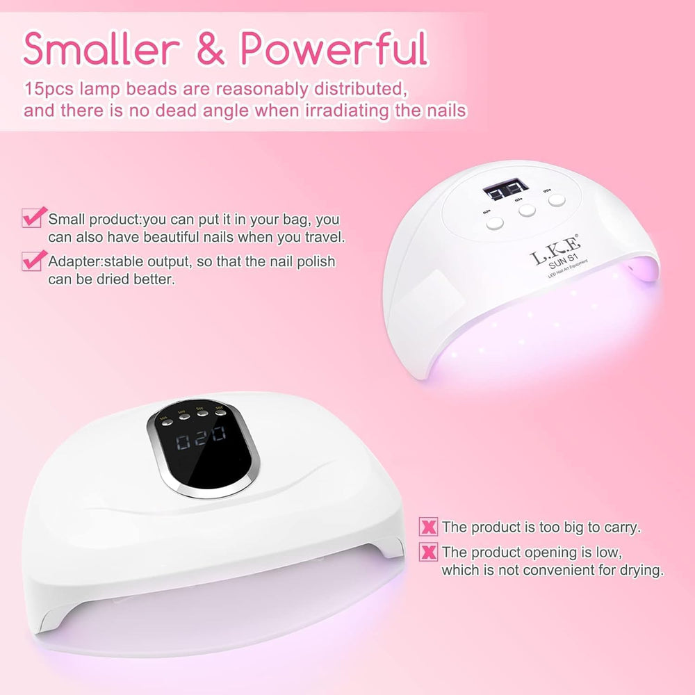 Wisdompark lamp beside a hand for scale to show roomy fit for toes and extensions