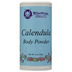 Wise Ways Herbals front packaging showing 3 oz calendula powder and organic promise