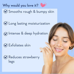 WishCare application on arm showing smoothing action and improved skin feel