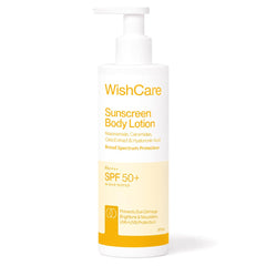 WishCare front packaging 200ml showing SPF 50 protection and benefit