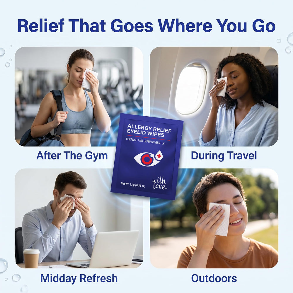 With Love packets tucked inside a bag pocket for convenient on-the-go care