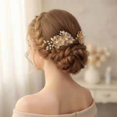 WJIAAA small clip close-up showing pearl and rhinestone accents for delicate styling
