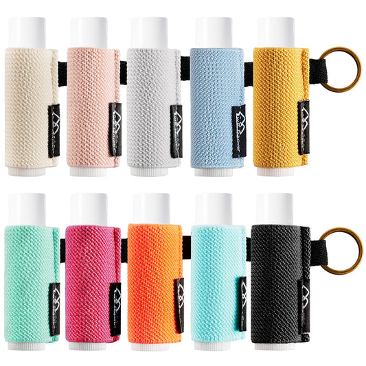 WK IEASON front view of ten colorful keychain holders for quick access