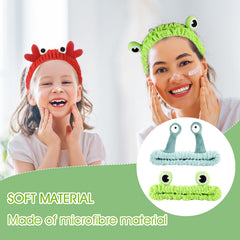 WLLHYF headband worn during skincare routine keeps hair dry and face clear