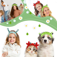 WLLHYF hand holding headband shows size and stretch to fit most heads