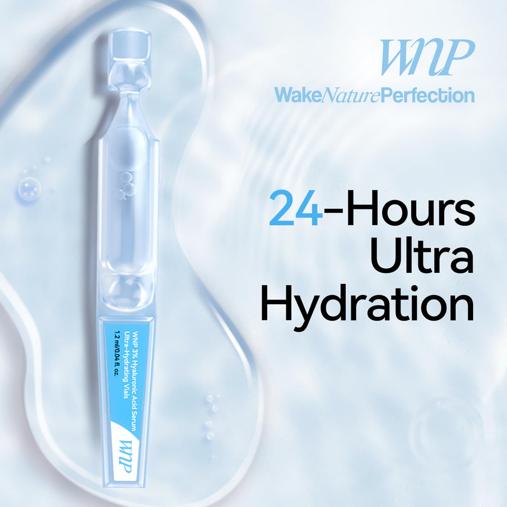 WNP serum texture droplets on skin highlighting fast-absorbing hydration