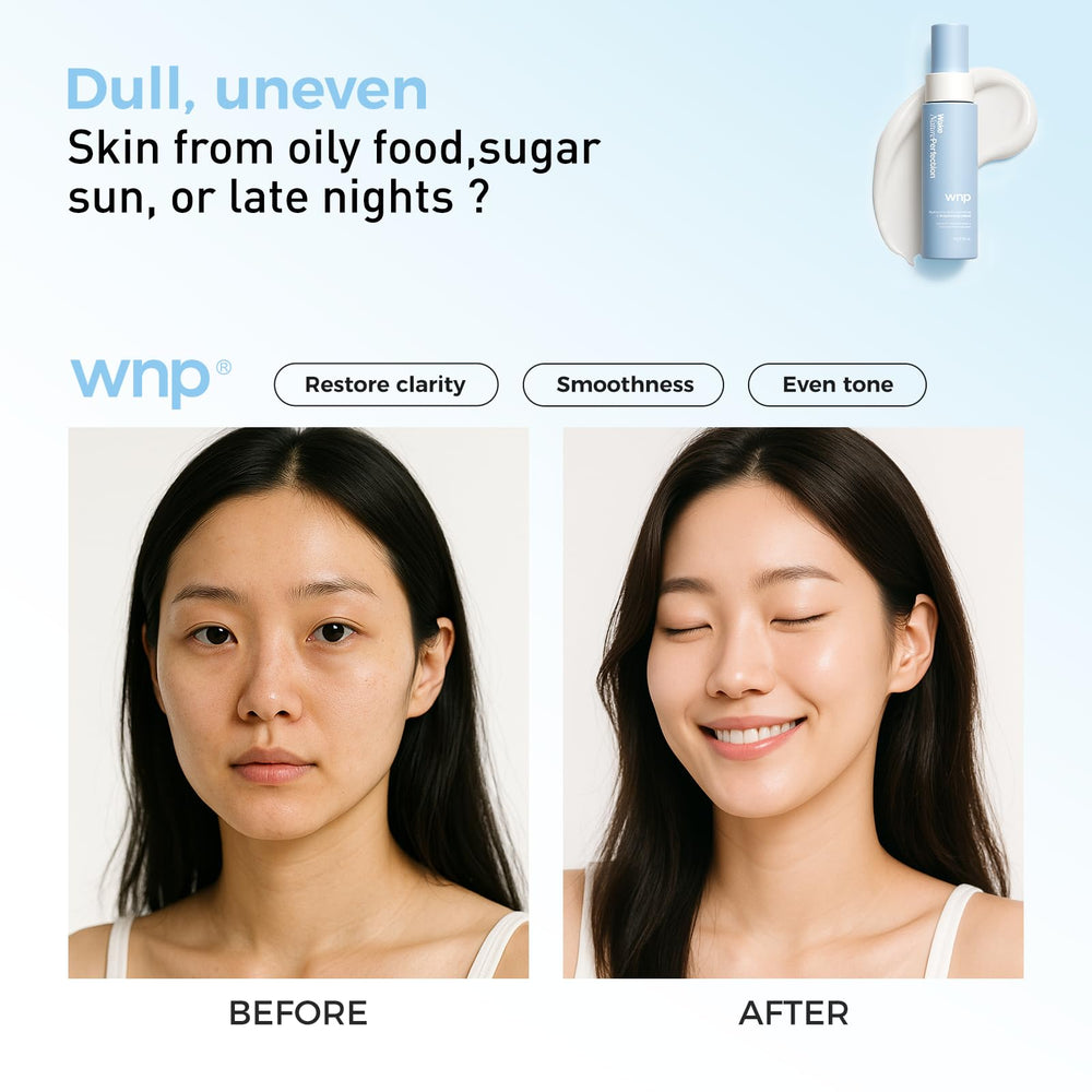WNP cream texture closeup demonstrating lightweight, fast-absorbing hydration