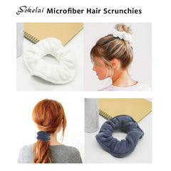 wokelai scrunchie in bathroom scene for convenient post-shower use