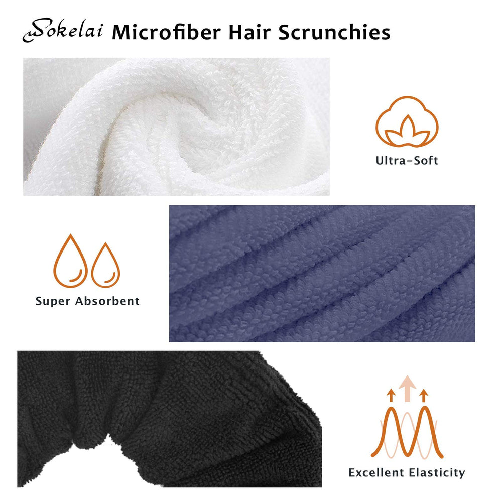 wokelai scrunchie holding wet hair in a secure bun for fast drying