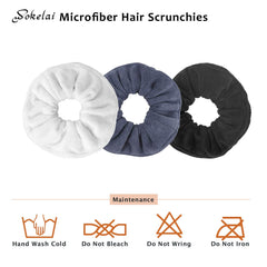 wokelai scrunchie on wrist showing large size and absorbency