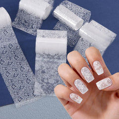 WOKOTO foil applied to press-on nails illustrating business-ready output