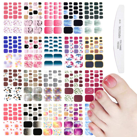 WOKOTO front packaging showing contents and colorful designs for quick pedicures