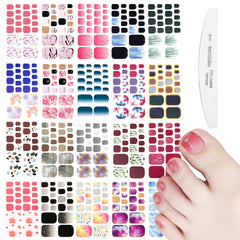 WOKOTO front packaging showing contents and colorful designs for quick pedicures