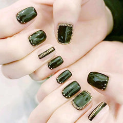 WOKOTO manicure at a party showing metallic chains elevating style