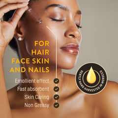 WoldoHealth facial application showing quick absorption and hydration