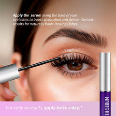 WONERBE lash and brow application in use showing neat, even root-line coverage