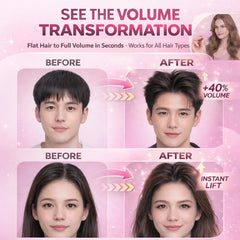 Wonglea clip in hair being blow-dried to create lasting volume and shape