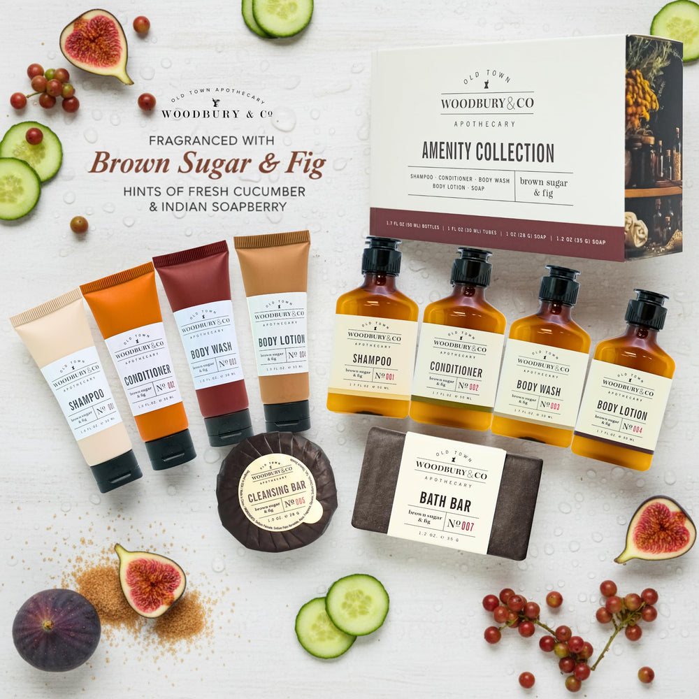 WOODBURY & CO bottle close-up showing texture and readable label for quick identification