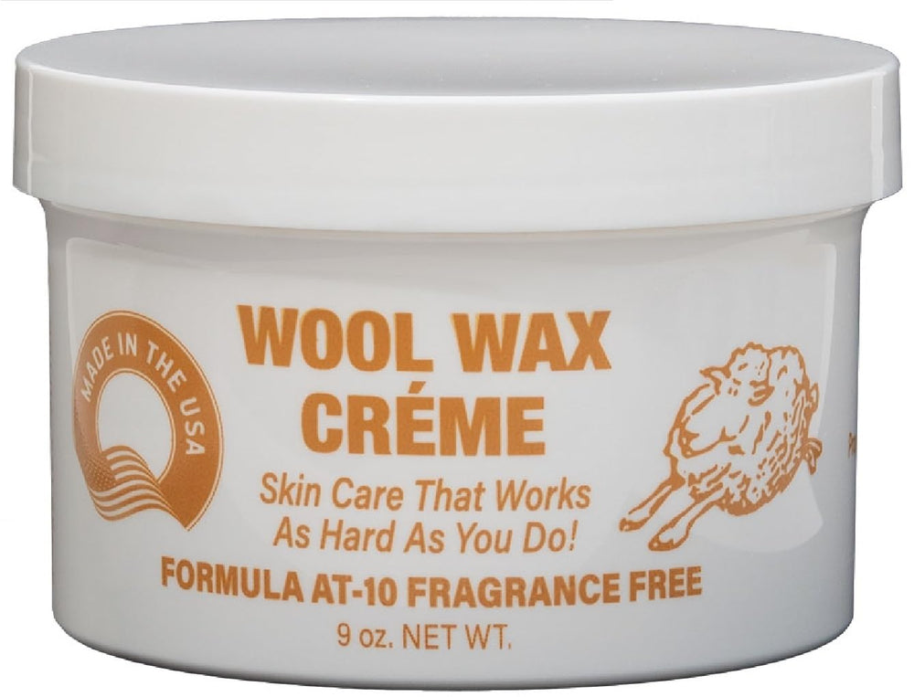 Wool Wax front packaging showing 9 oz tube and clean label, clear product identification and benefit