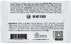 World Amenities product label and ingredient panel for transparency