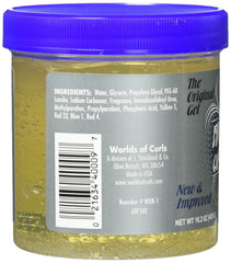 Worlds Of Curls texture close-up dispensing cream to show lightweight moisturizing consistency