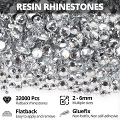 Worthofbest 24-grid case with sorted rhinestones for neat storage and quick selection
