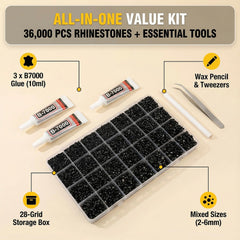 Worthofbest clear 28-grid organizer open for easy access and neat storage