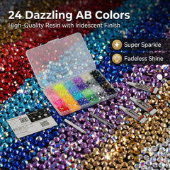 Worthofbest close-up of AB rainbow facets showing iridescent sparkle benefit
