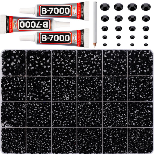 Worthofbest front packaging showing full rhinestone kit and tools for easy project start