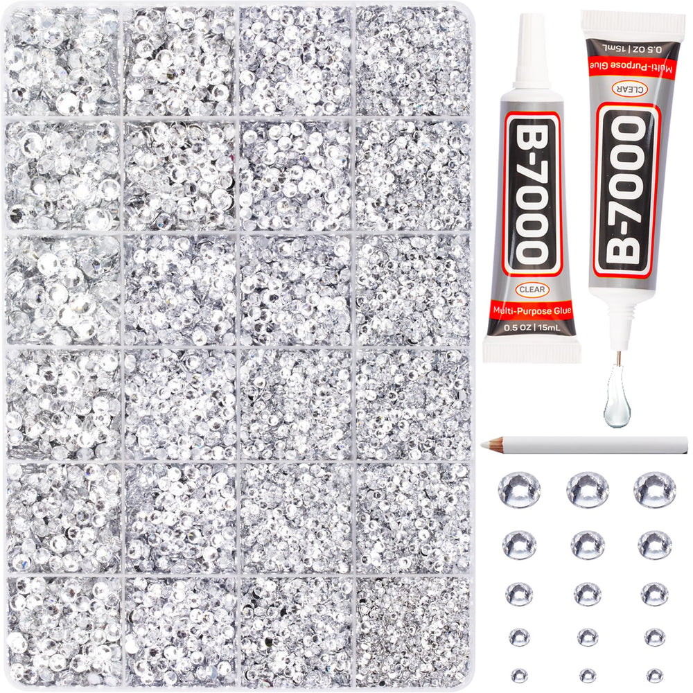 Worthofbest front package showing full rhinestone kit and components for instant crafting