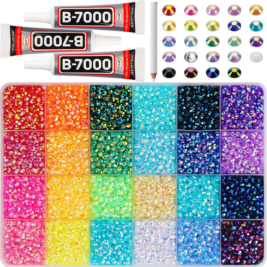 Worthofbest front packaging showing full rhinestone kit and tools, ideal for gifting