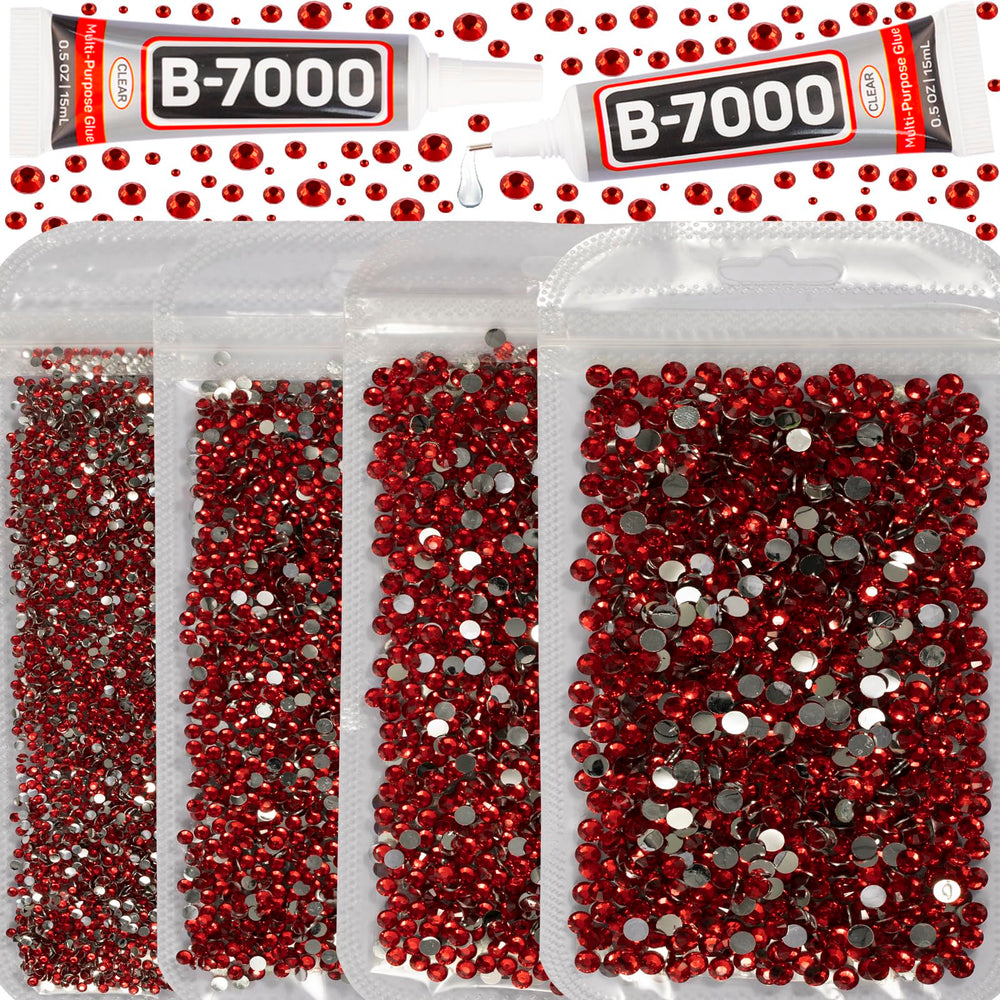 Worthofbest front packaging showing full rhinestone kit and glue for easy crafting