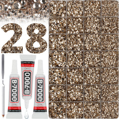 Worthofbest front packaging showing complete rhinestone kit and tools for instant crafting