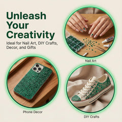 Worthofbest customized emerald rhinestone tumbler in use, shows decorative impact and durability
