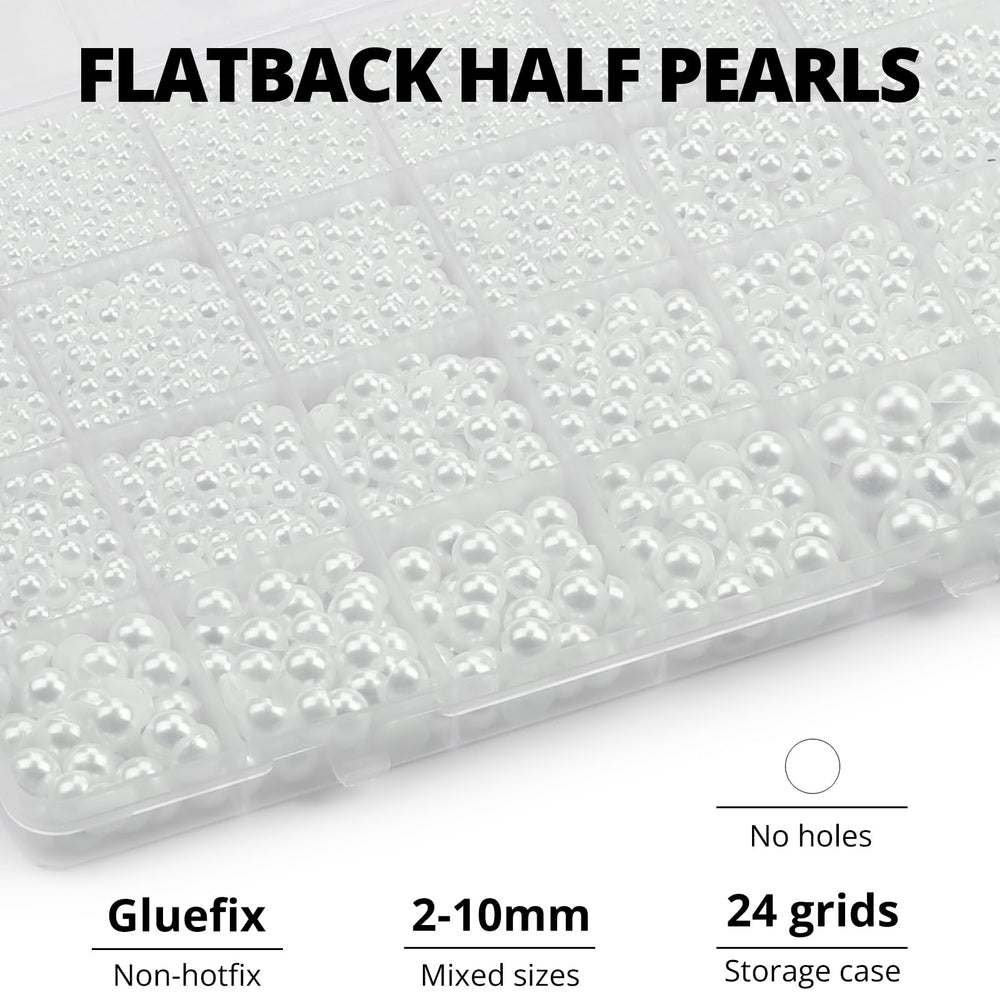 Worthofbest mixed pearls arranged by size to illustrate the 2–10mm variety for precise design planning
