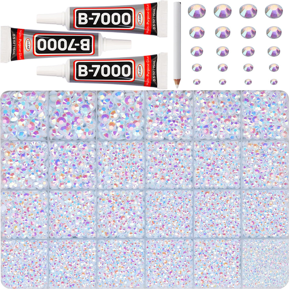 Worthofbest front packaging showing full rhinestone kit and tools for instant crafting