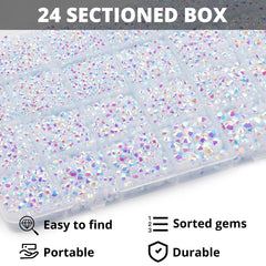 Worthofbest open storage case with sorted compartments for easy access and organization