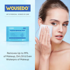 WOUSEDO close-up of wipe texture revealing soft fibers for gentle cleansing