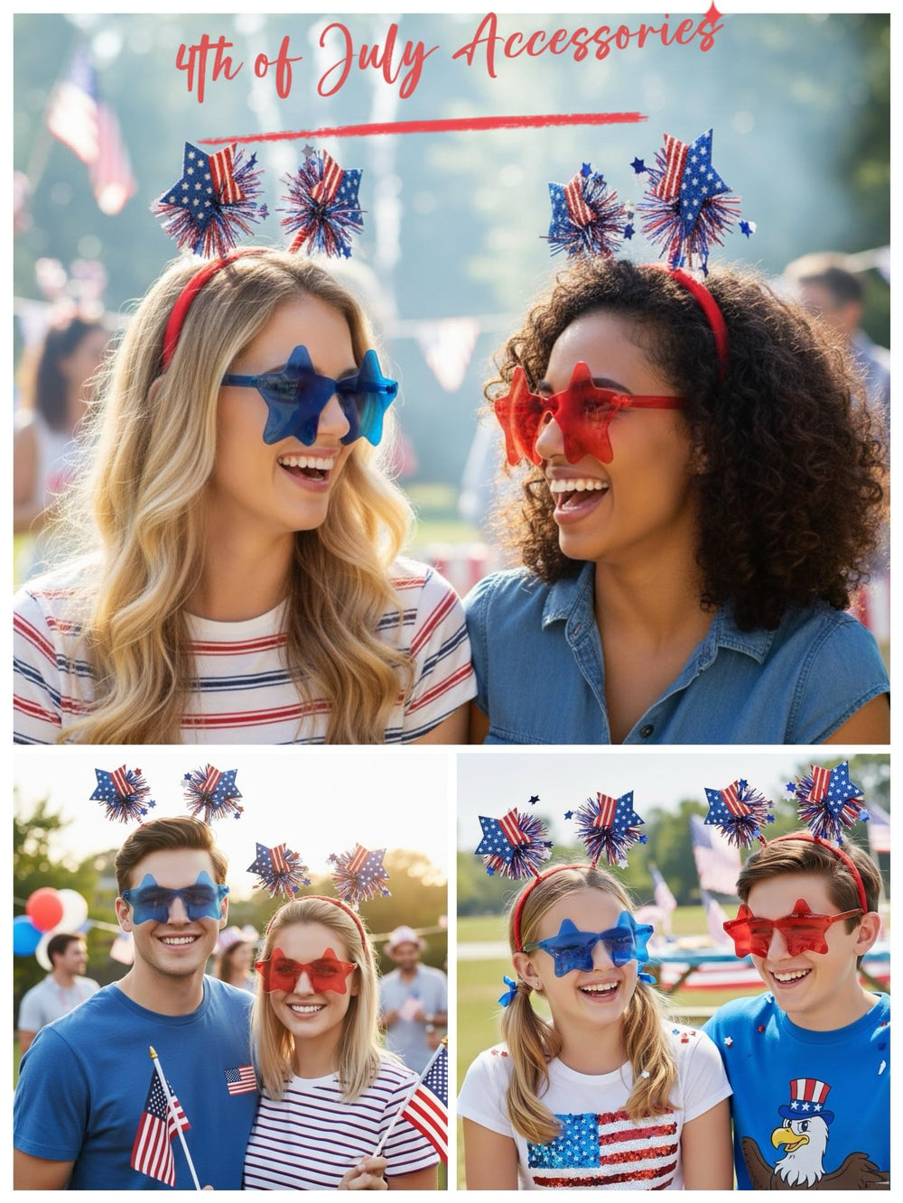 WOVOWOVO accessories worn by family outdoors for coordinated festive celebration