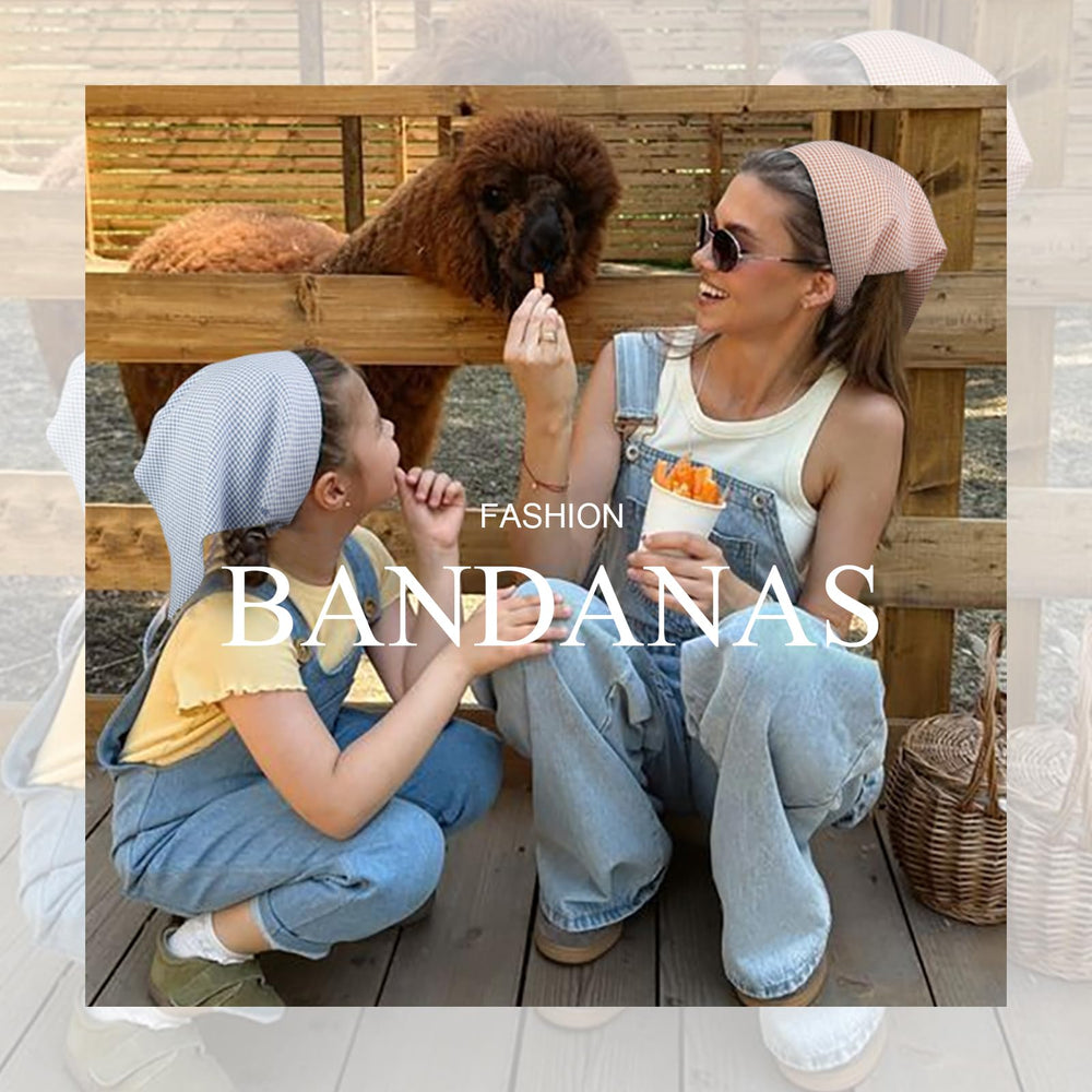 WOVOWOVO headscarf worn over ponytail offering stylish hold