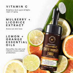 WOW Skin Science pump dispensing Vitamin C gel cleanser, illustrating easy application and control