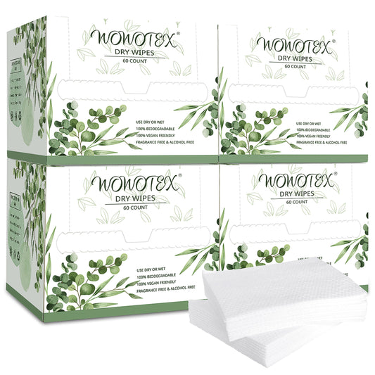 WOWOTEX front packaging box showing 4-box 240-count convenience