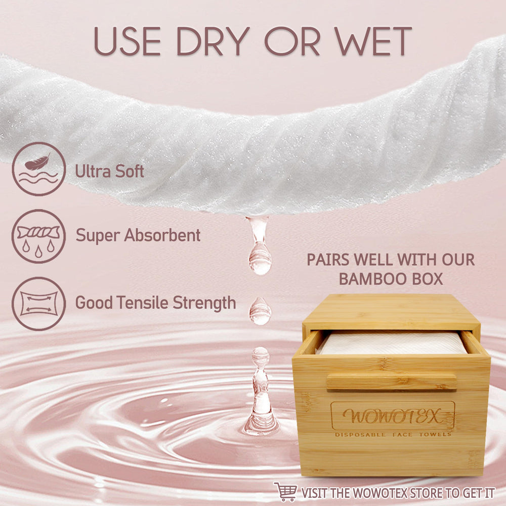 WOWOTEX towel removing makeup showing gentle cleansing effect