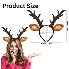 woxafo close-up of felt antlers highlighting stitched detail and natural appearance benefit