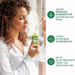 WOZUTUNT applied to towel-dried hair for easy styling
